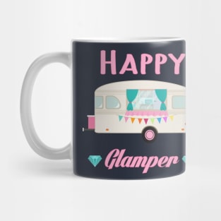 Happy Glamper - Pink Glam Camper Trailer RV Camping Mug